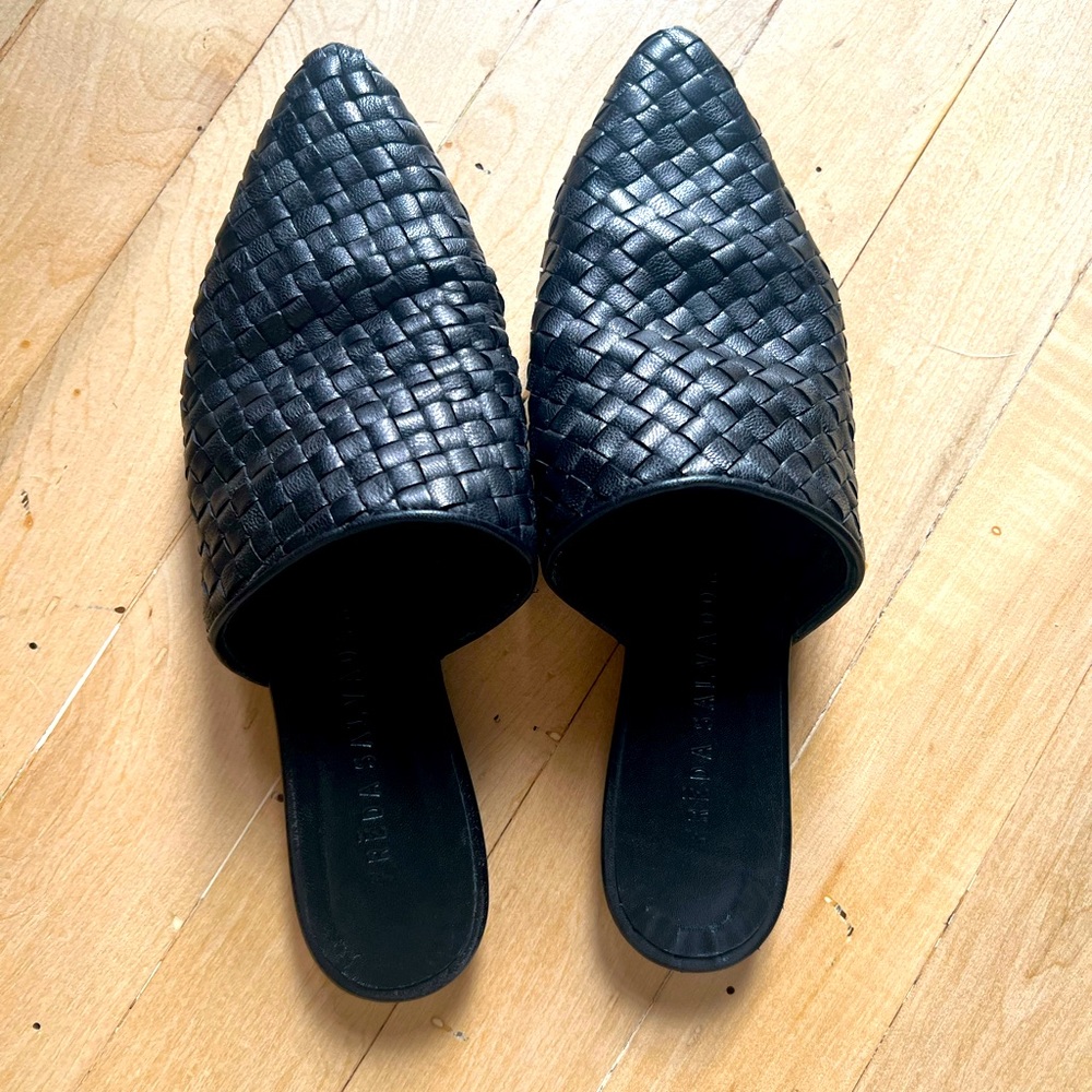 Freda Salvador Holly woven leather mules